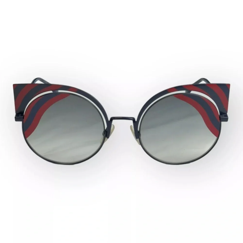 NEW Fendi Grey Gradient Round Sunglasses FF 0215/S 0M19L 53 22 135mm 100% Origin